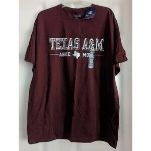 NWT Texas A&M Aggie Mom XL Maroon Champion Tee Shirt & Coffee Mug Set of Two